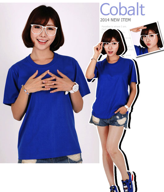 면 20수 라운드 티셔츠 (반팔/긴팔) (아동용,성인용)