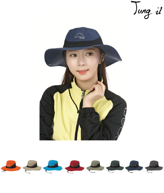 정일모자 단체 등산 레져 벙거지모자 망사/원단 2종 [단체모자/벙거지모자/등산모자] / A-1066