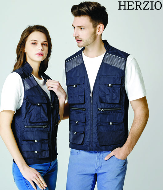 헤르지오 단체 하계 근무조끼 [단체근무복,근무조끼,하계근무복] / HZ-1805 / 네이비