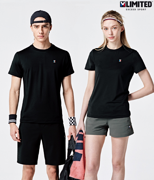 엠리밋 스판 반팔 라운드티셔츠 / 52516 / 블랙