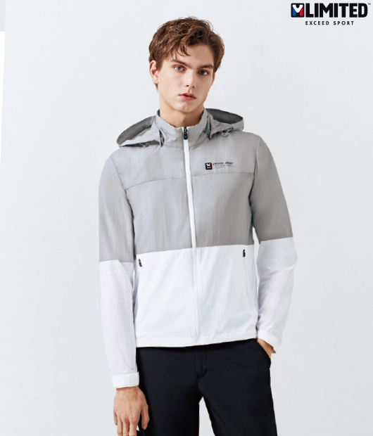 엠리밋 홑겹 배색 바람막이 / 31312 / 그레이